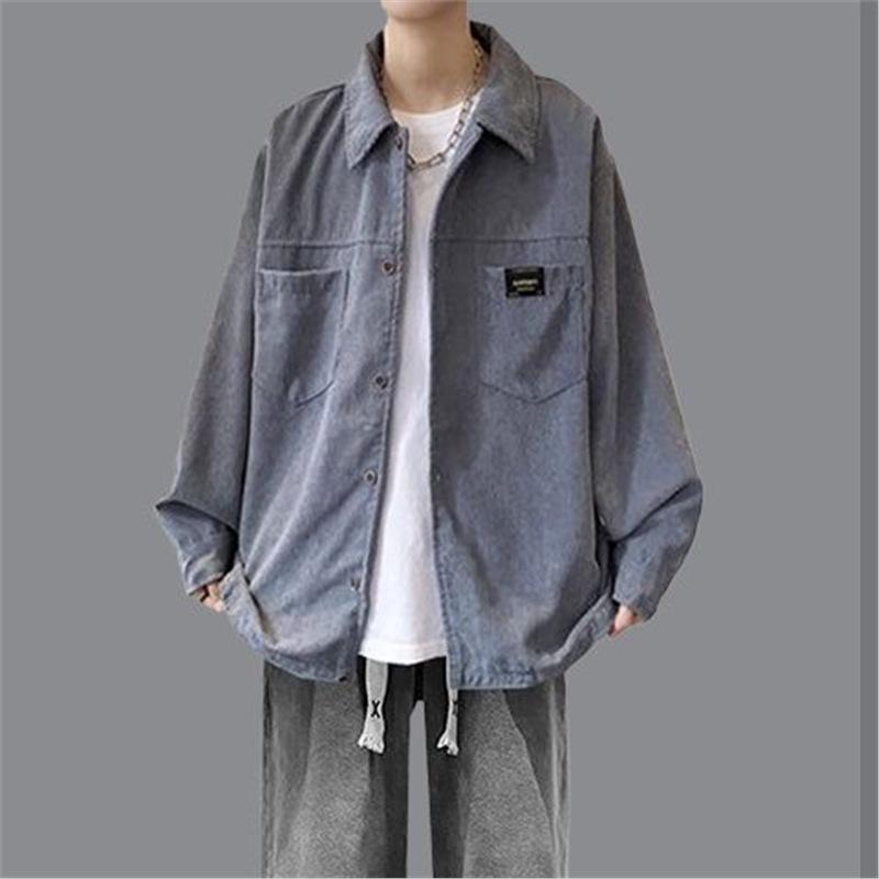 

Мужской вельветовый рубашечный трио для весны и осени - Повседневный наряд в стиле бойфренд L