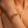 Personalized gold steel wire nail  K gold opening  light luxury niche high-end titanium steel 
