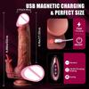 4 in 1 Thrusting Dildo Vibrator Remote Control Heating Tongue Licking Clitoris G-Spot Dick Sex Toys Vagina Adult Female Sex Shop