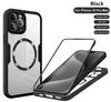 Magnetic For Magsafe 360 Full Body Front+Back Clear Case For iPhone 16 15 11 12 13 14 Pro Max Silicone Bumper Shockproof Cover