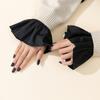 Womens Detachable Fairy Wrist Ruffle Cuffs White Flared False Sleeves For Sweater Dress Clothing Accessories