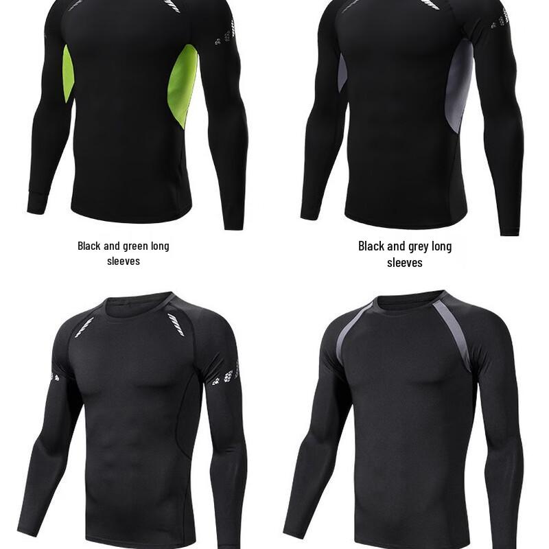 WEZHO Men's Sci-Fi Long-Sleeve Sports Training Shirt
