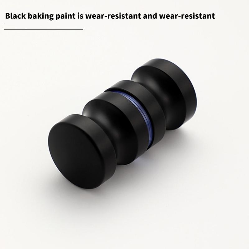 Pack of 2 Stylish Contemporary Glass Door Handles Aluminum Alloy Materials Bathroom Accessory for Wet Environment