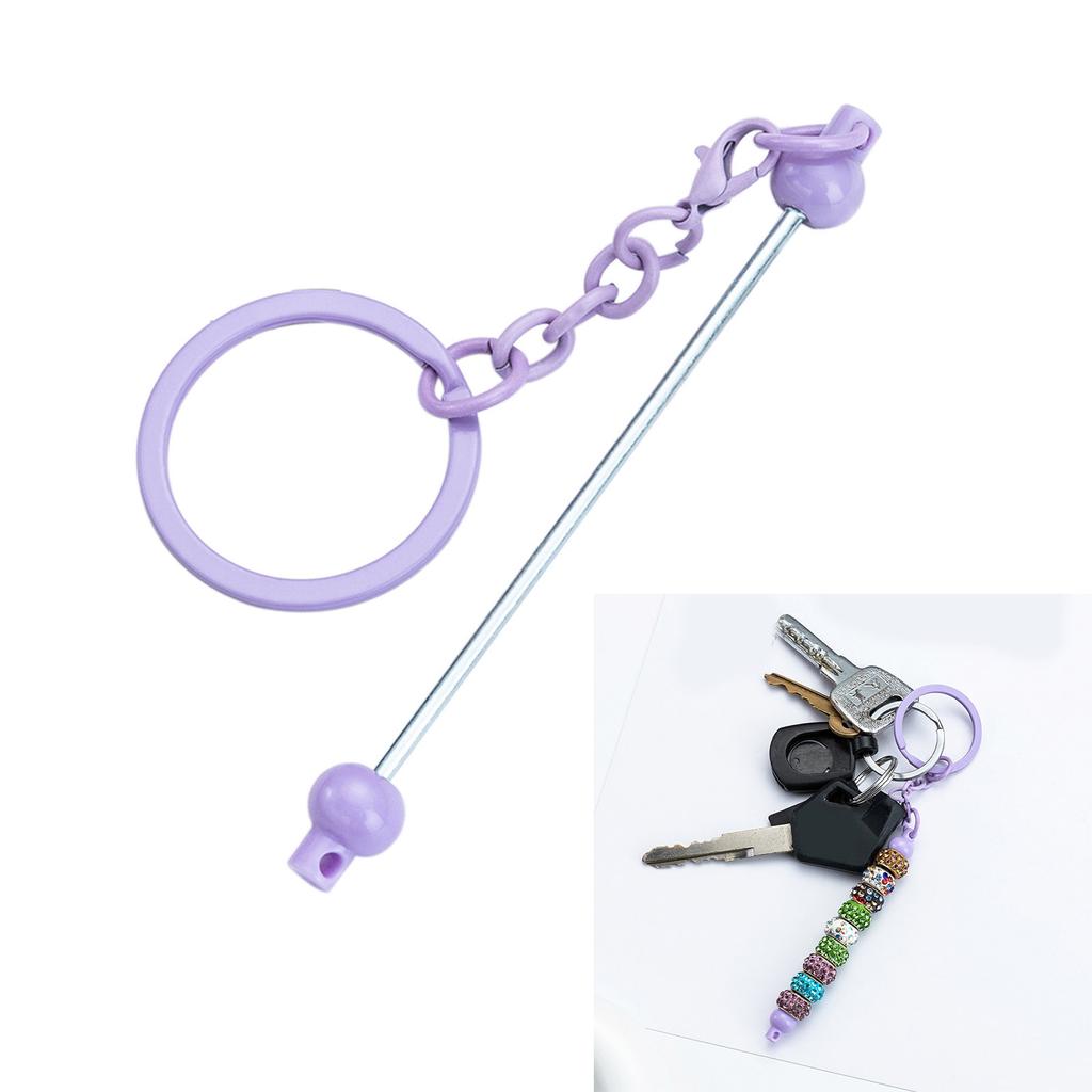 12 Color DIY Beaded Keychain Pendant Versatile 12 Color Beadable Blank Accessory Set For Keychain And Pendant Designs