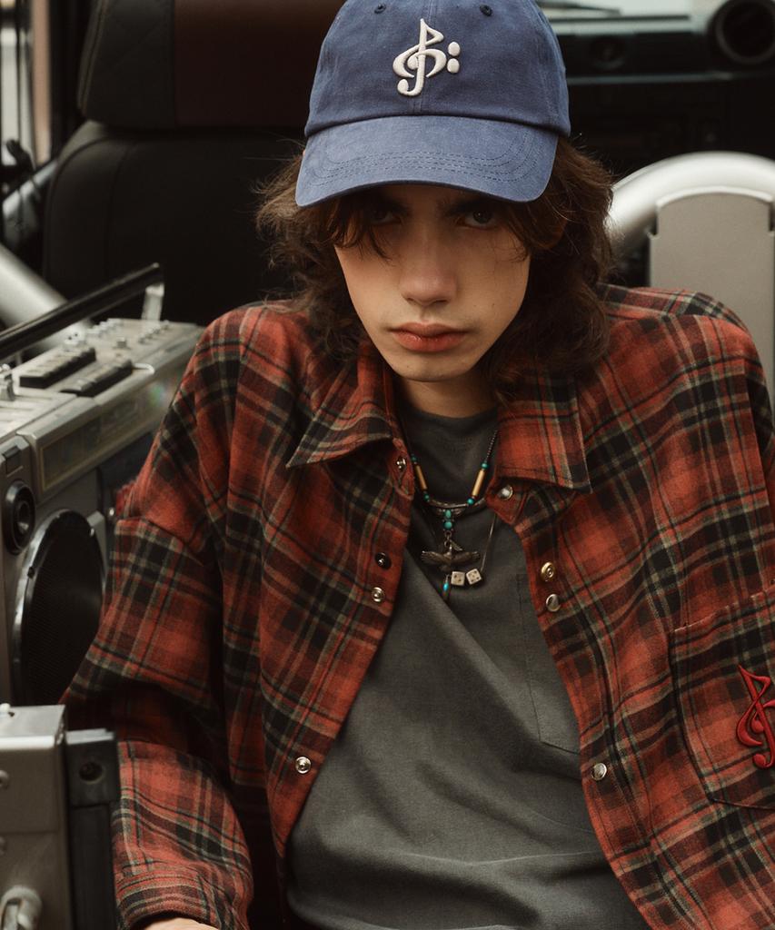 2113 STUDIO Check Shirt Dark Red