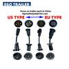 EgoTrailer Anhängerstecker Adapter 13-polige Anhängersteckdose auf 7-poligen Wohnmobil-Stecker Stecker Anhänger Boot LKW Anhänger Teile