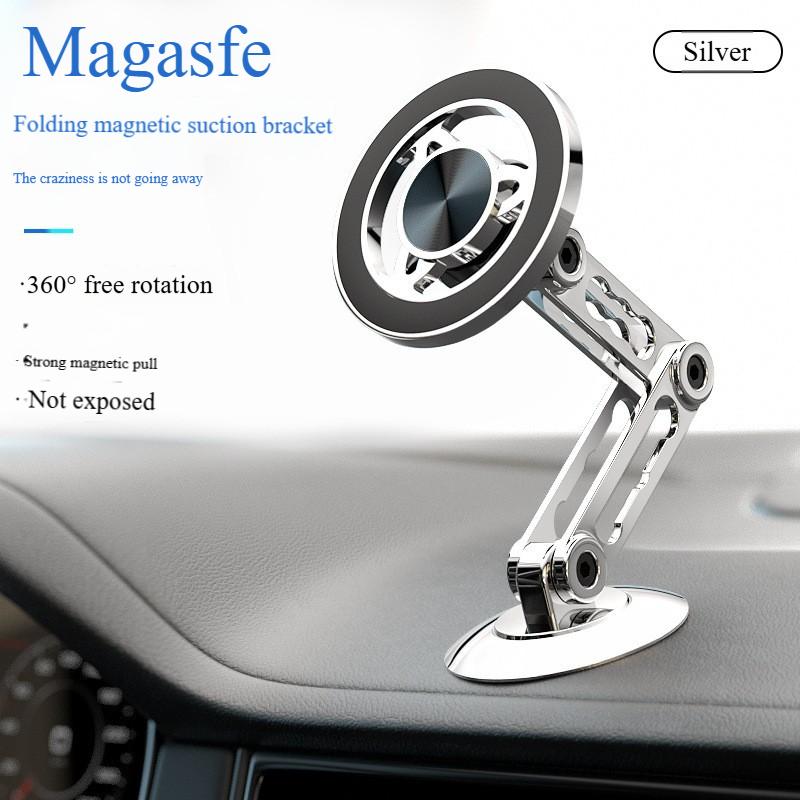 720 Rotate Metal Magnetic Car Phone Holder Foldable Magsafe Phone Stand Air Vent Magnet Mount GPS Support For All Phones
