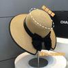 Bow Straw Hat Women'S Summer Travel Beach Sun Protection Sun Hat Outdoor Casual Versatile Straw Sun Hat