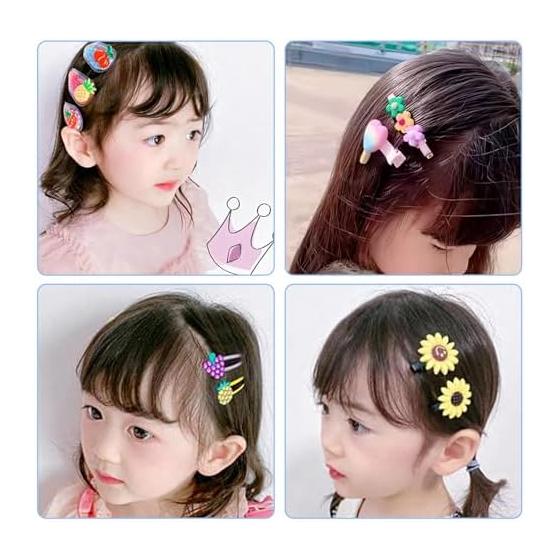Hair Clip, Children's Hairpin, Girls' 9-Piece Set, Plush Hairpin, Hair Accessory, Cute, Hair Clip, Hair Tie, Children, Stylish, Kids, Girls, Hair