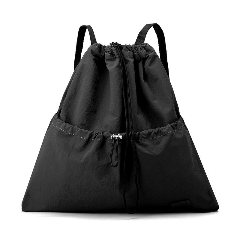 Niche daily leisure lightweight sports drawstring backpack commuter student schoolbag