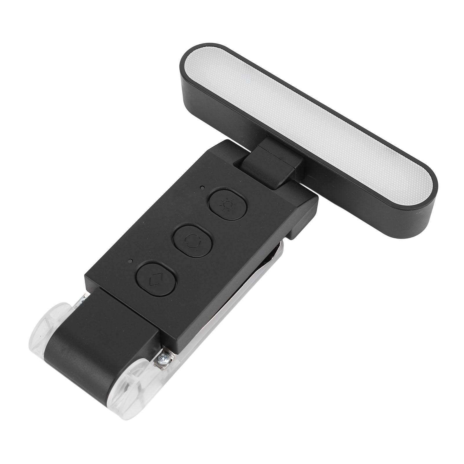 

Светильник для чтения книг USB-аккумуляторный складной светодиодный 6 уровней яркости 5 цветов Таймер Привлекающий внимание чёрный