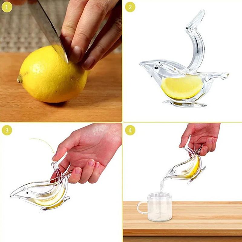 1Pcs Acrylic Lemon Squeezer Hand Held Lemon Juicer Bird Shape Manual Orange Citrus Press Juicer Squeeze Kitchen Tools