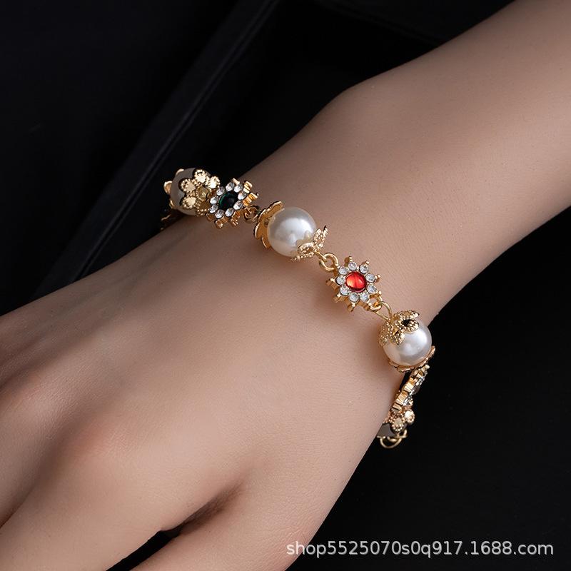 

Design Diamond Pearl Flower Heart Trousers Trend Hip Hop Cross Jeans Waist Chain