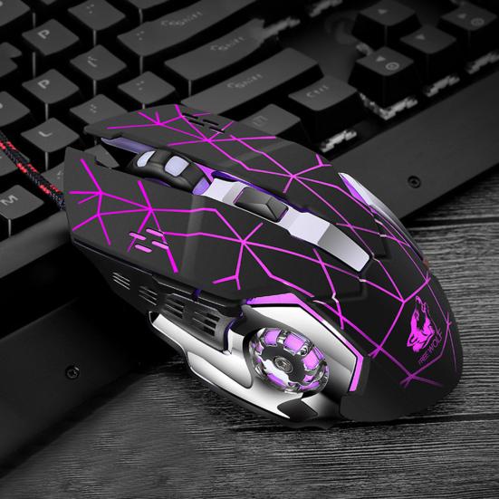 

Светодиодная подсветка GUIGSI с регулируемым разрешением, 2,4 ГГц, 6 кнопок, игровая беспроводная мышь для ПК, ноутбука, ноутбука