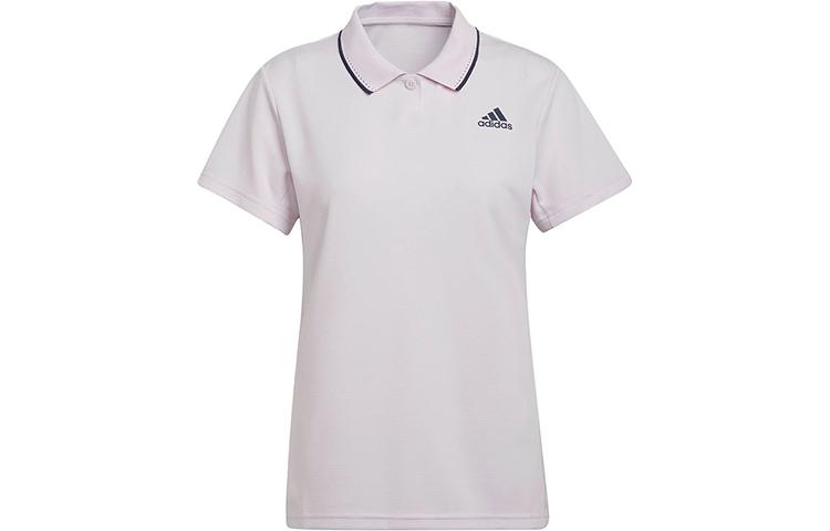 Adidas Polo Shirts Women s Pink Crew Neck Moderate Straight Fit HC2719 XS