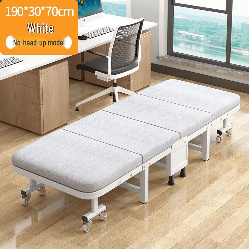 Adjustable Multi-Wheel Folding Bed for Office, Hospital, or Bedroom Use