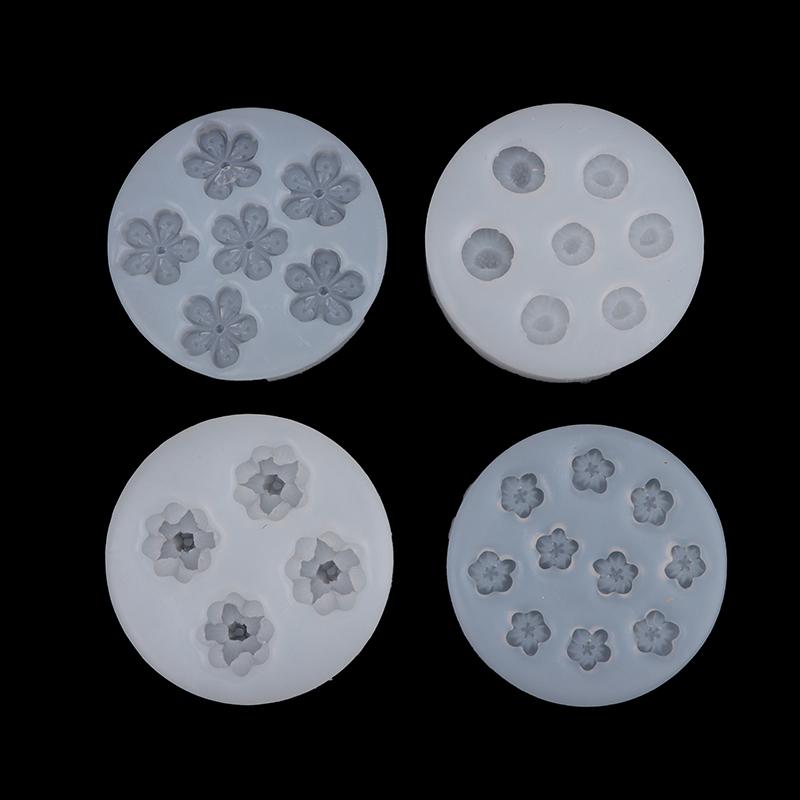 1Pc Mini Cherry Blossom Peach Blossom Silicone Mold Diy Mousse Cake Fondant Baking Tool Gypsum Glue Resin Clay Decoration Mold