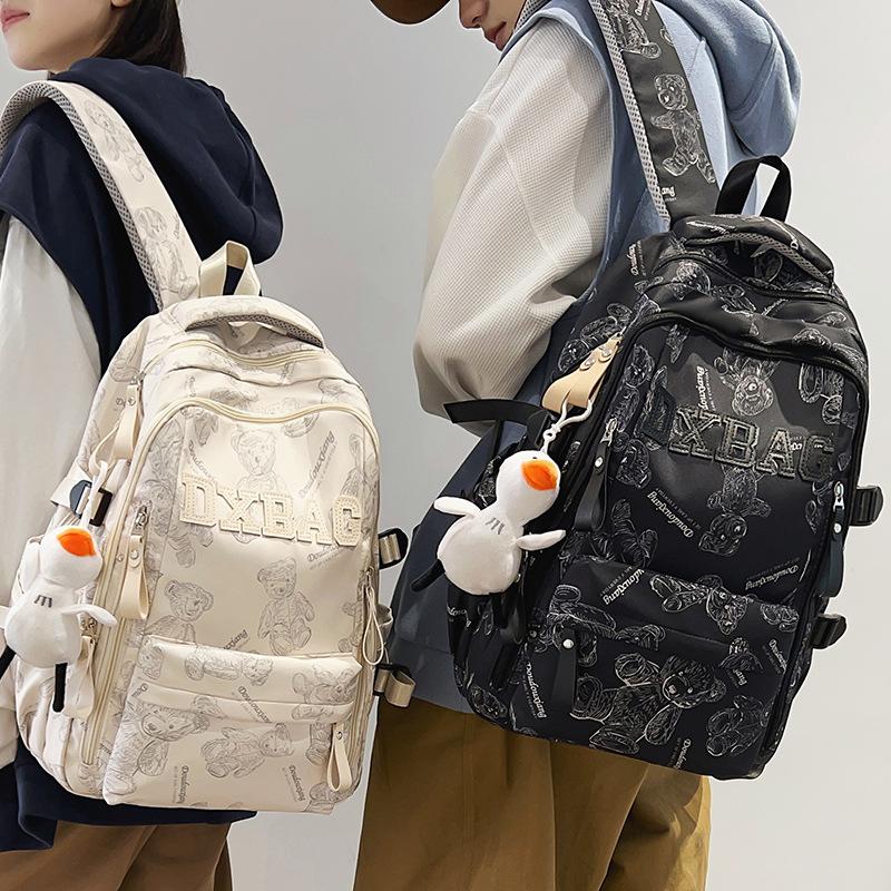 College Students  Girls  High School Students  Burgundy Large Capacity Male Backpack  Junior High School Students  Backpack