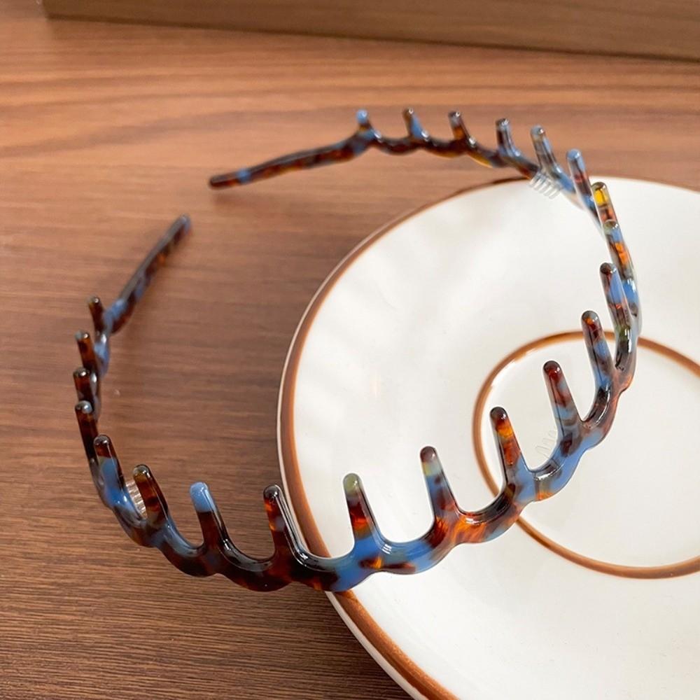 Fashion Plastic U Shape Hair Hoops Wave Shape U Shape Toothed Hair Combs Non Slip Hair Clasp Face Wash