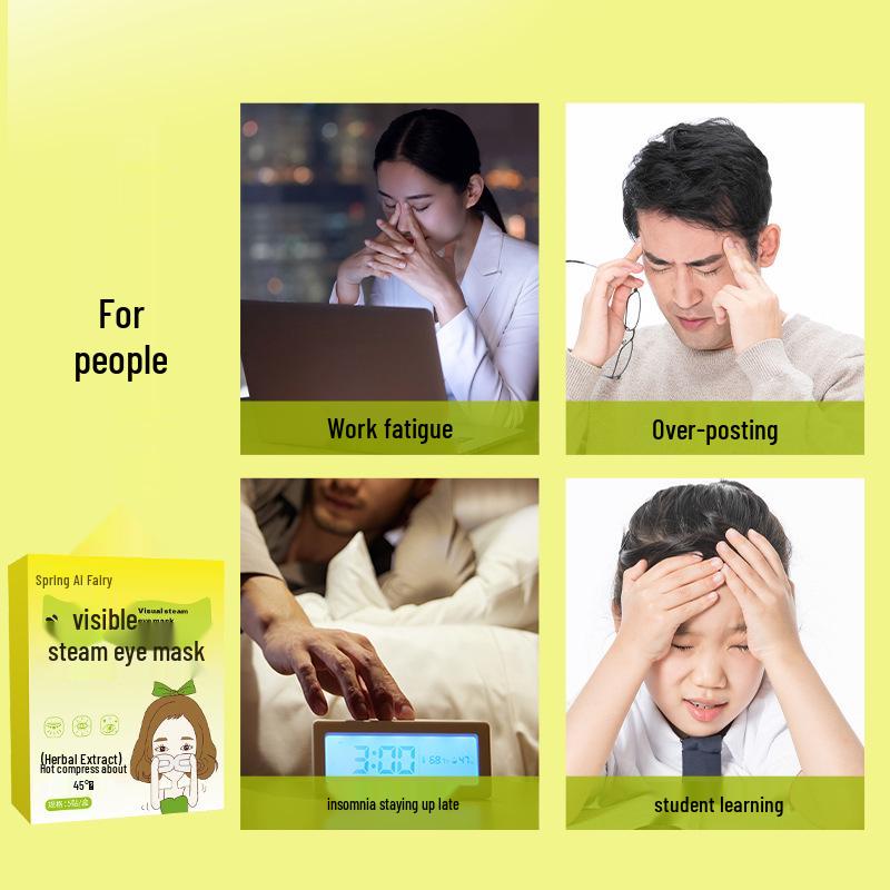 Steam Eye Mask for Eye Fatigue Relief and Dark Circles – Heated, Breathable Eye Patch for Sleep and Eye Protection