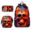 Peripheral backpack, skull schoolbag, student backpack pencil case