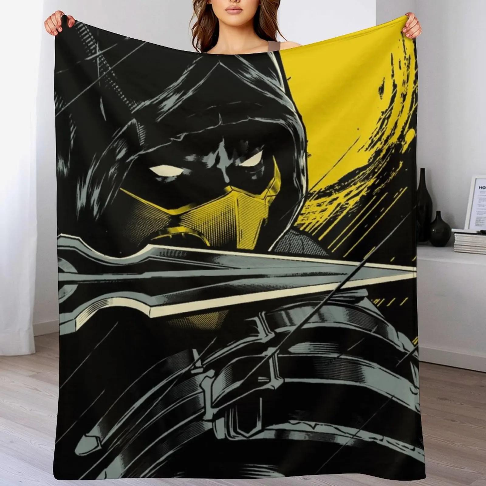 

Mortal Kombat Scorpion Serious Ninja Throw Blanket Year Round Soft Comfortable Blanket for Home 102x76cm(40x30in)
