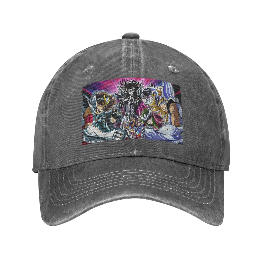 Saint Seiya Knights of the Zodiac Washed Denim Cap Casual Baseball Caps Adjustable Hat Summer Unisex Baseball Hats