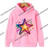 Pink Star Print Children's Hoodie for Boys and Girls - Long-Sleeved and Warm
