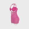 European & American Sexy Diamond Tassel Slimming See-Through Dress K2735