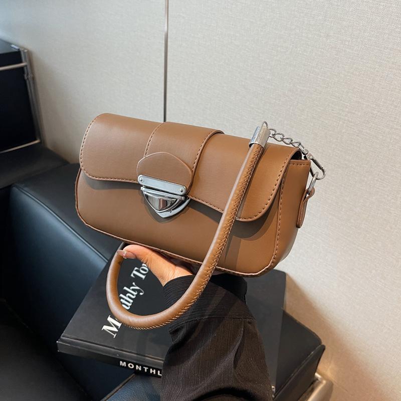 2025 Niche Design New Women's Bag Spring and Summer Retro Lock Underarm Bag Versatile Single Shoulder Messenger Bag