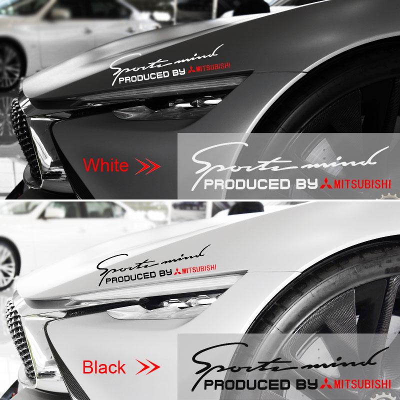 1Pcs Car Front Head Light Eyebrow 3D Sticker Decorator Sport Design For Mitsubishi Pajero Outlander XL Montero Lancer Triton l200 Galant