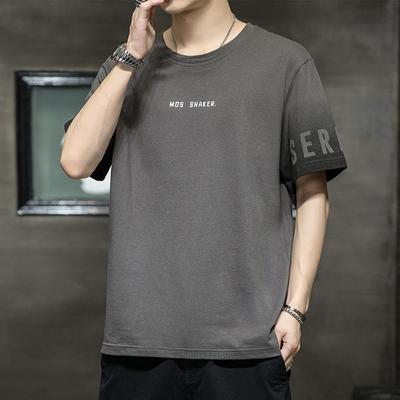 Summer Men's Cotton Short-sleeved T-shirt New Ice Silk Sports Loose Half-sleeved Top