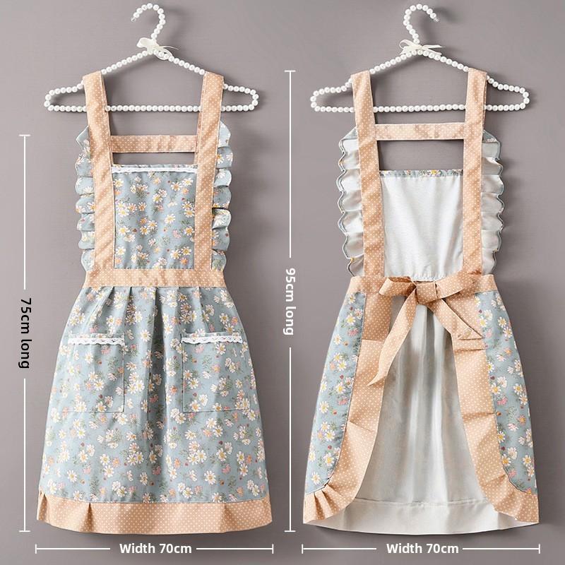 Waterproof Canvas Womens Apron Home Cooking Kitchen Catering Work Bib Apron