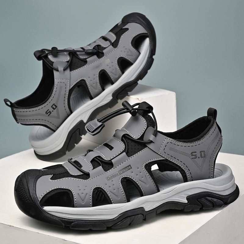 Fashion Quick Dry Wading Aqua Shoes Anti-collision Toe Summer Men Sandals Non-Slip Casual Shoes Outdoor Male Beach Shoes Roman Sneakers