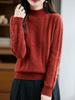 Women's 2025 Autumn/Winter Seven-Stitch Thick Wool Knit Half-High Neck Base Layer Top