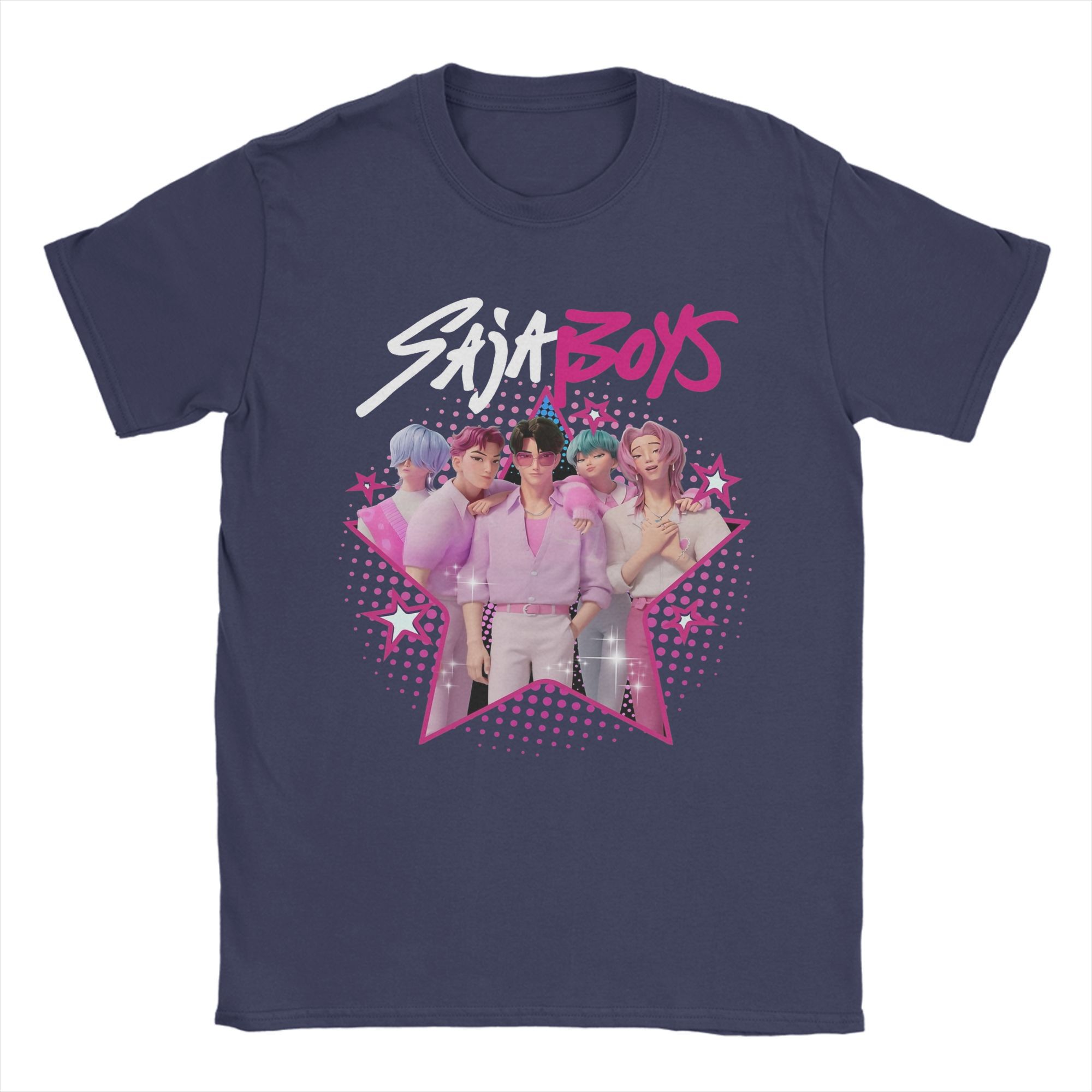 Saja Boys Kpop Охотники Демоны Джину Эбби Тайна Футболка Мужская Чистый Хлопок Винтажные Футболки Круглый Вырез Футболка Одежда С Принтом 3XL