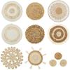 11Pcs Woven Wall Basket Decor Decorative Rattan Wicker Wall Decor Handmade Wicker Wall Baskets Aesthetic Wall Basket Decor Woven