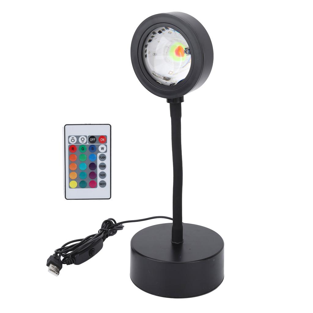 Sunset Projection Lamp 64 Colors 360 Degrees Hose USB Plug Remote Control Sunlight Lamp for Room Decor