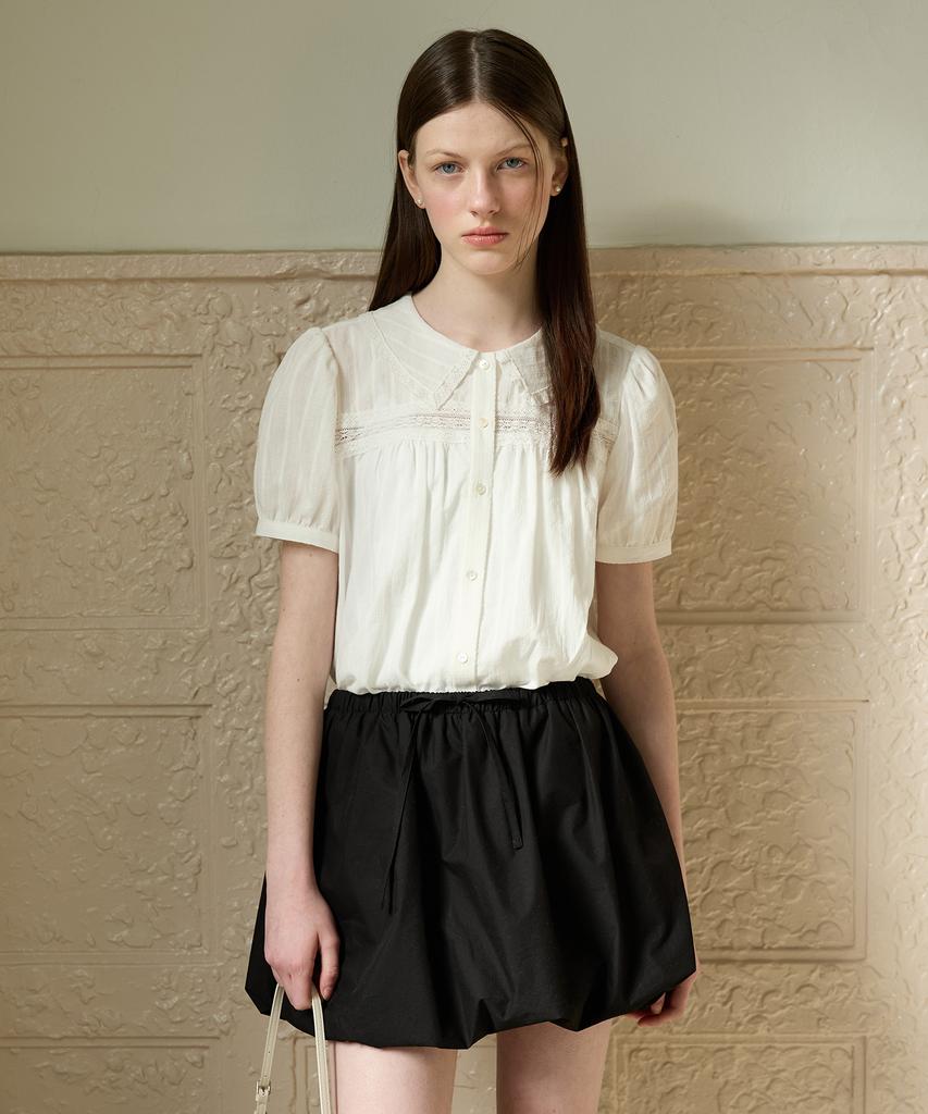 Tudment Balloon Mini Skirt Black