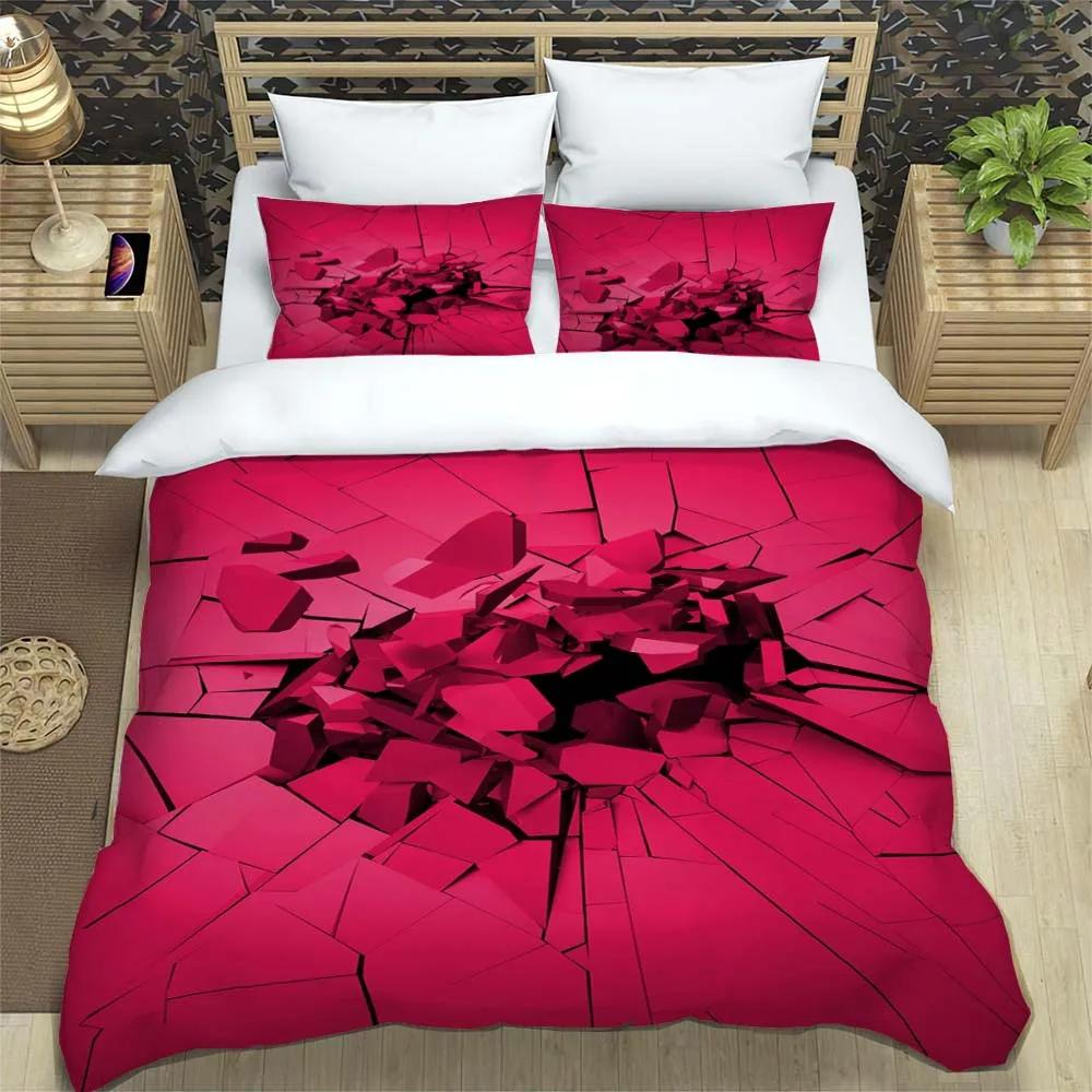 3D abstract modern geometric minimalist printed bedding Queen bedding set Soft and comfortable Customized King size bedding set