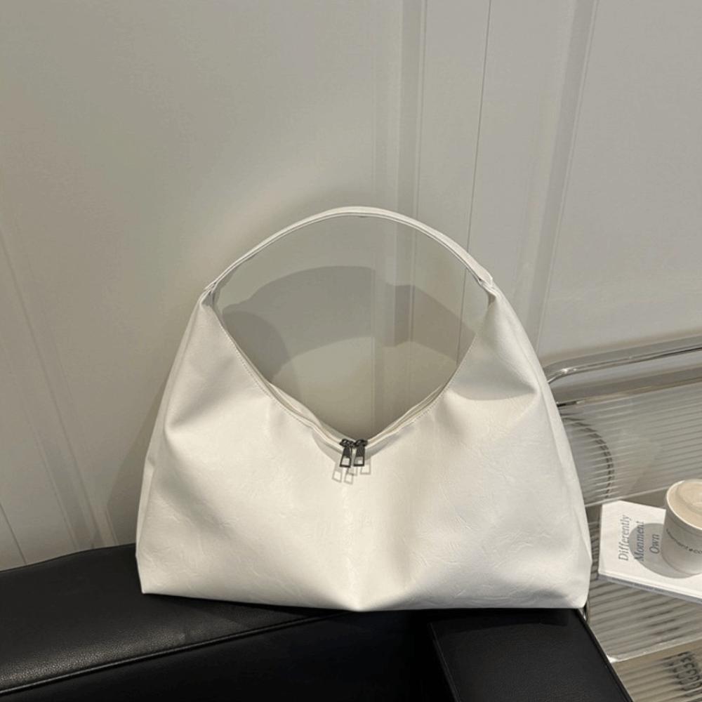 Leisure Soft Leather Tote Bag Vintage Women's Armpit Bag Trendy Large Shoulder Bag  Girls