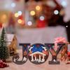 Wooden JOY Nativity Scene Decoration - Festive Holiday Decor with Manger, Mary, Joseph, Star of Bethlehem, Ideal Gift for Home, Office, Parties