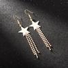 Stylish Star Long Earrings: New Fashion Five-Star Pendant for Women