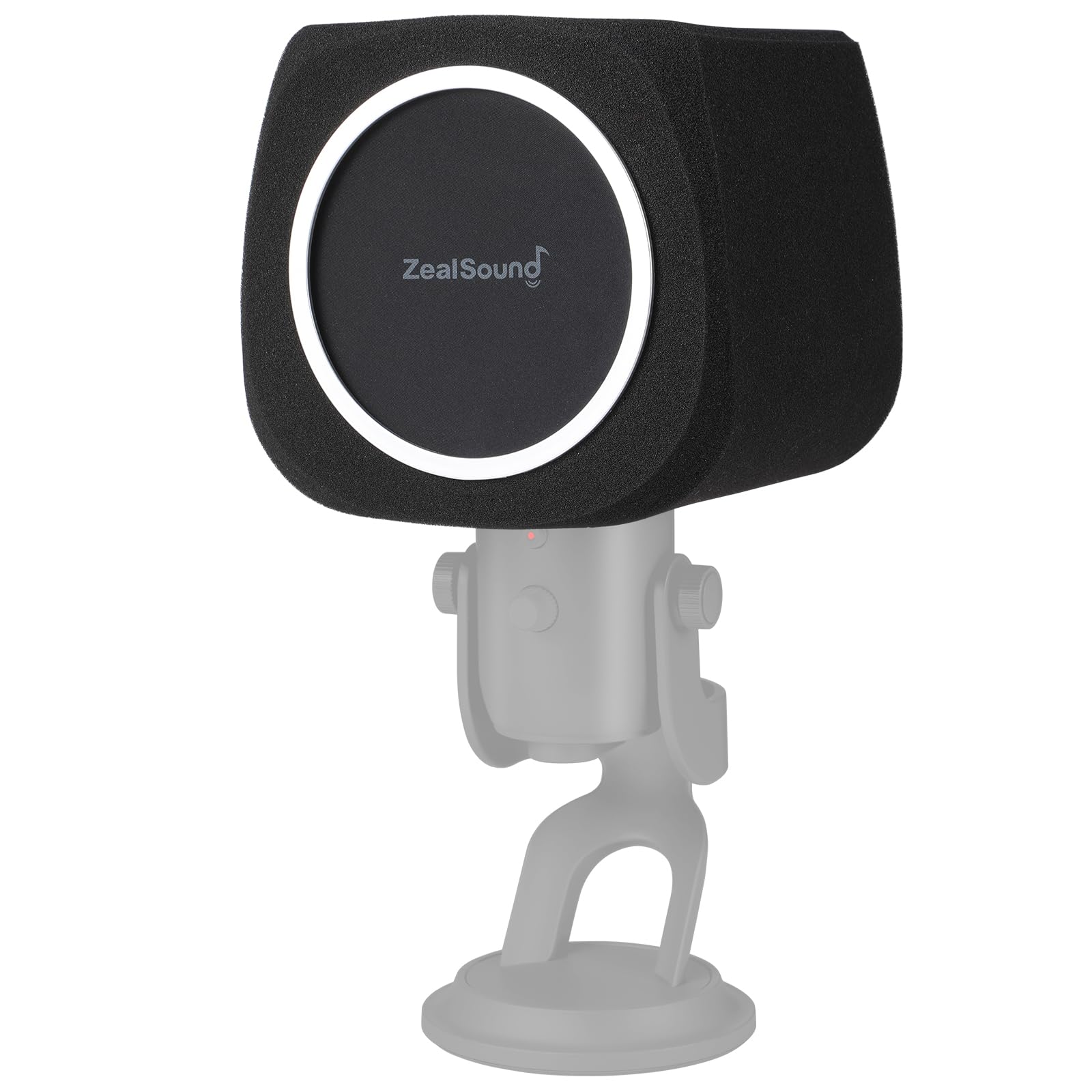 

ZealSound Microphone Windscreen, Professional, Simple Studio Microphone Screen, Acoustic Filter, Desktop Recording Windscreen, Black