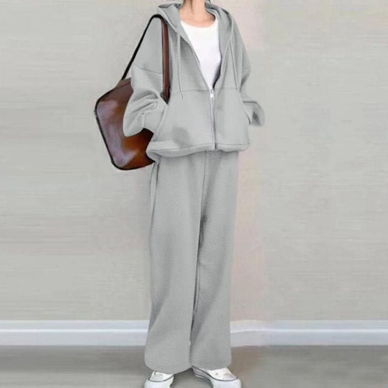 ZANZEA Women Hoodies Sweatshirt and Pants Casual Two Piece Suit Sets