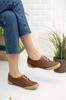 Women's Flat Shoes Orthopedic Pad Tan Denim Shoes