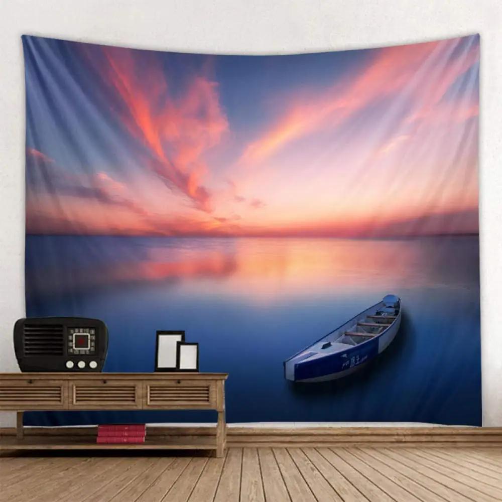 Sunset Scenery Tapestry Beach Tapestry Palm Tree Tapestry for Kids Boys Girls Teens Decor Wall Hanging for Bedroom Living Room