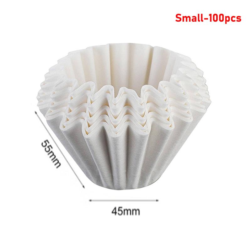 50/100pcs Pour Over Coffee Filter Papers 50 Sheets; Fits B75 Coffee Dripper & 1-2 Cups Wave Dripper Coffee Filter Papers