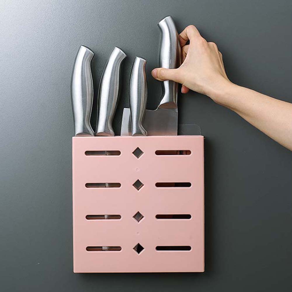 Stand Self Adhesive Wall-Mounted Cutlery Organizer Kitchen Utensils Drain Basket Storage Container