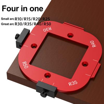 1/2Pcs Corner Radius Routing Templates R10 R15 R20 R25 R30 R35 R40 R50 Aluminum Alloy Quick Jig Router Bit Templates